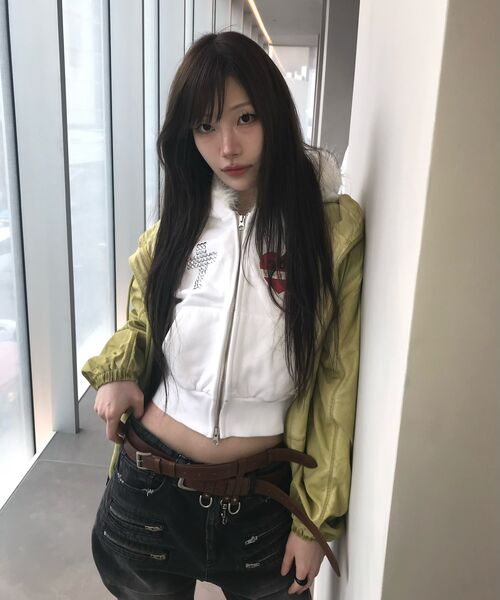 BROWNBREATH(ブラウンブレス)の「PIGMENT WASHED WINDBREAKER JACKET - YELLOW(ナイロンジャケット・レディース・その他・SMALL/MEDIUM/LARGE/X-LARGE)」の13枚目の写真