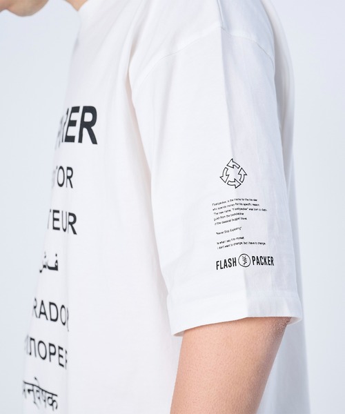 FLASH PACKER（フラッシュパッカー）の「FLASH PACKER フラッシュパッカー/ リラックスシルエット Dry Silky Cotton 多言語 EXPLORER グラフィック半袖Tシャツ 探検者プリント // XT-EXP（Tシャツ/カットソー・メンズ・グレー/ホワイト/ブラック・LARGE/MEDIUM/SMALL/X-LARGE）」の8枚目の写真