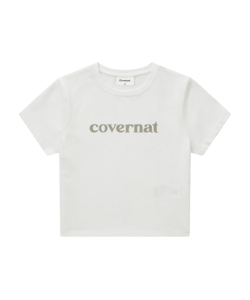 COVERNAT(カバーナット)の「ウーマンベイビーフィットロゴTシャツホワイト(Tシャツ/カットソー・レディース・その他・WS/WM)」の1枚目の写真