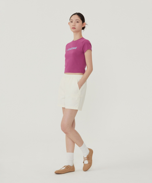 COVERNAT(カバーナット)の「ウーマンベイビーフィットロゴTシャツホワイト(Tシャツ/カットソー・レディース・その他・WS/WM)」の4枚目の写真