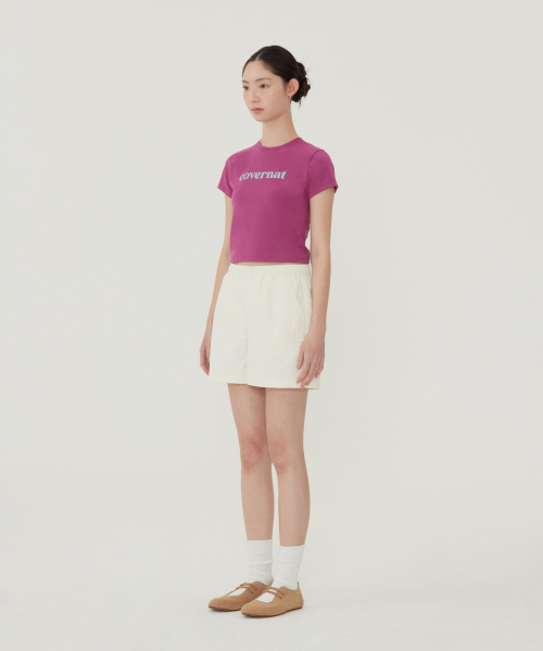 COVERNAT(カバーナット)の「ウーマンベイビーフィットロゴTシャツホワイト(Tシャツ/カットソー・レディース・その他・WS/WM)」の5枚目の写真