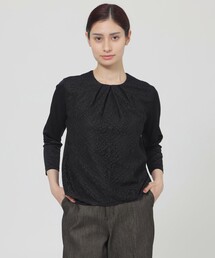 【Nikkei Magazine掲載】【ウォッシャブル】ドレスジャージ プルオーバー