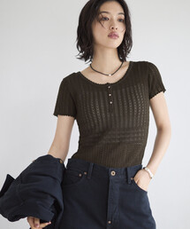 Firsthand | NOHRA/ノーラ Knit leotard / N26SS-K01 / コットンニット レオタード / ショートスリーブ ボディスーツ(Tシャツ/カットソー)