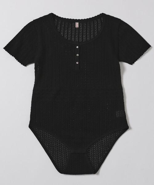 Firsthand（ファーストハンド）の「NOHRA/ノーラ Knit leotard / N26SS-K01 / コットンニット レオタード / ショートスリーブ ボディスーツ（Tシャツ/カットソー・レディース・ブラック/ホワイト/ダークブラウン・ﾌﾘ-）」の2枚目の写真