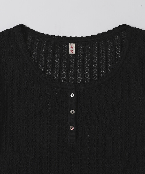 Firsthand(ファーストハンド)の「NOHRA/ノーラ Knit leotard / N26SS-K01 / コットンニット レオタード / ショートスリーブ ボディスーツ(Tシャツ/カットソー・レディース・ブラック/ホワイト/ダークブラウン・フリ-)」の15枚目の写真