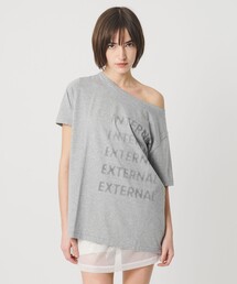 <ATTISESSION>ビック オフショルダー Tシャツ