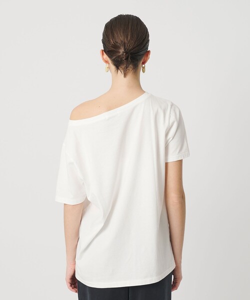 ATTISESSION(アティセッション)の「<ATTISESSION>ビック オフショルダー Tシャツ(Tシャツ/カットソー・レディース・グレー系/ホワイト・FREE)」の8枚目の写真