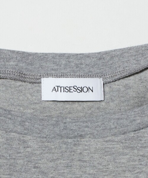 ATTISESSION(アティセッション)の「<ATTISESSION>ビック オフショルダー Tシャツ(Tシャツ/カットソー・レディース・グレー系/ホワイト・FREE)」の19枚目の写真