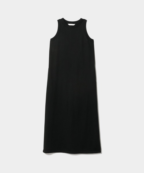 beautiful people（ビューティフルピープル）の「suvin compact jerseytank-top dress（ワンピース・レディース・ブラック/オフホワイト・34/36）」の2枚目の写真