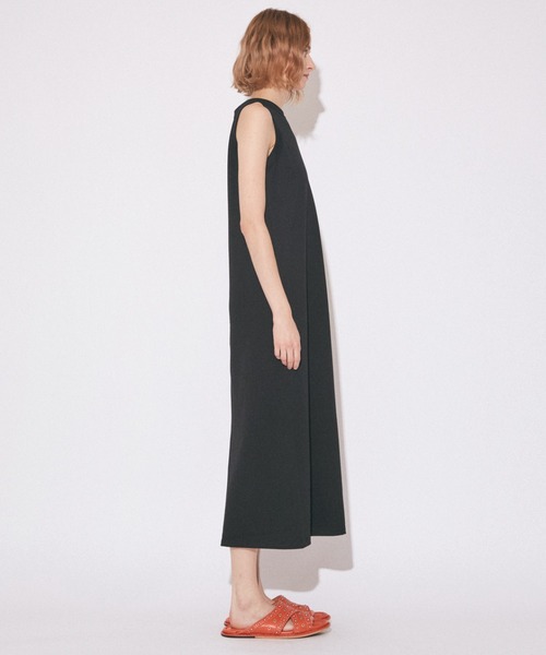 beautiful people（ビューティフルピープル）の「suvin compact jerseytank-top dress（ワンピース・レディース・ブラック/オフホワイト・34/36）」の5枚目の写真