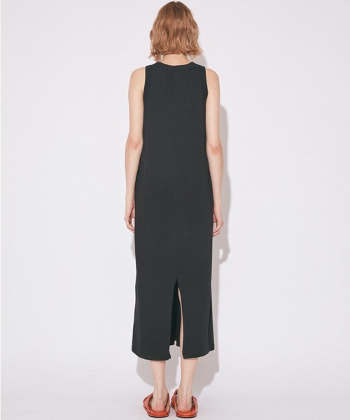 beautiful people（ビューティフルピープル）の「suvin compact jerseytank-top dress（ワンピース・レディース・ブラック/オフホワイト・34/36）」の6枚目の写真