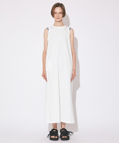 beautiful people（ビューティフルピープル）の「suvin compact jerseytank-top dress（ワンピース・レディース・ブラック/オフホワイト・34/36）」の7枚目の写真