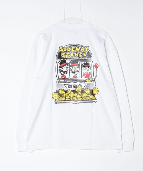 En serio TOKYO(エンソリオトーキョー)の「【SIDEWAYSTANCE】スロット長袖Tシャツ SIDE23-211(Tシャツ/カットソー・メンズ・ブラック/パープル/ホワイト・SMALL/MEDIUM/LARGE/X-LARGE)」の4枚目の写真