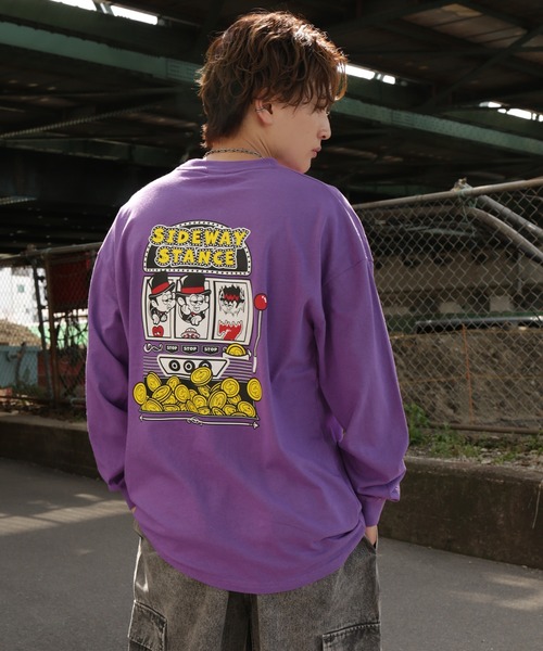 En serio TOKYO(エンソリオトーキョー)の「【SIDEWAYSTANCE】スロット長袖Tシャツ SIDE23-211(Tシャツ/カットソー・メンズ・ブラック/パープル/ホワイト・SMALL/MEDIUM/LARGE/X-LARGE)」の16枚目の写真