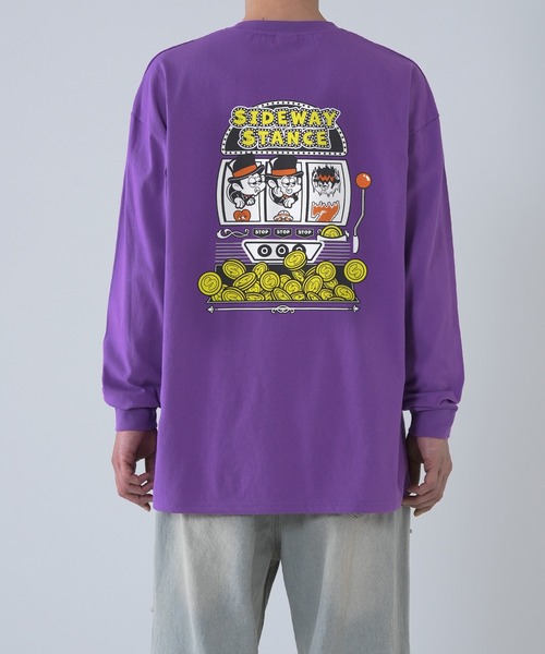 En serio TOKYO(エンソリオトーキョー)の「【SIDEWAYSTANCE】スロット長袖Tシャツ SIDE23-211(Tシャツ/カットソー・メンズ・ブラック/パープル/ホワイト・SMALL/MEDIUM/LARGE/X-LARGE)」の13枚目の写真