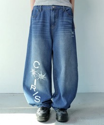 COIRIS（コイリス）の「◇COIRIS◇ブランド直輸入正規品 デーモンサイド ダーティロゴ デニムバンドパンツ ユニセックス DEMON SIDE DIRTY LOGO DENIM BANDING PANTS UNISEX（デニムパンツ）」