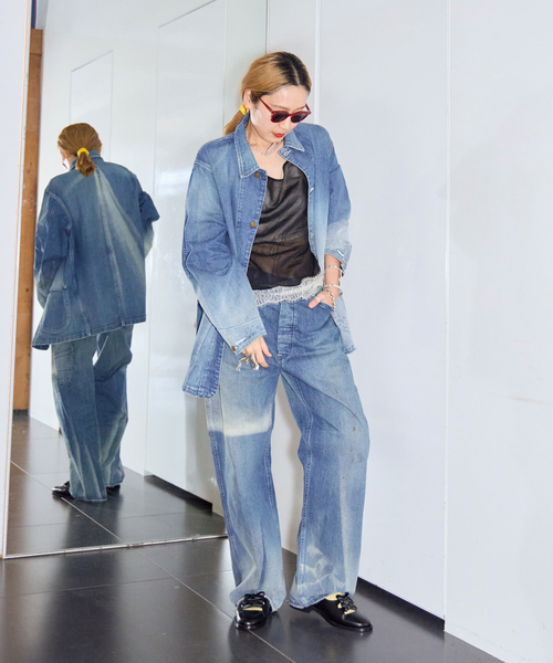 Lee(リー)の「LEE VINTAGE LOCO JACKET LM7320:デニムジャケット(デニムジャケット・レディース・ネイビー・MEDIUM)」の5枚目の写真