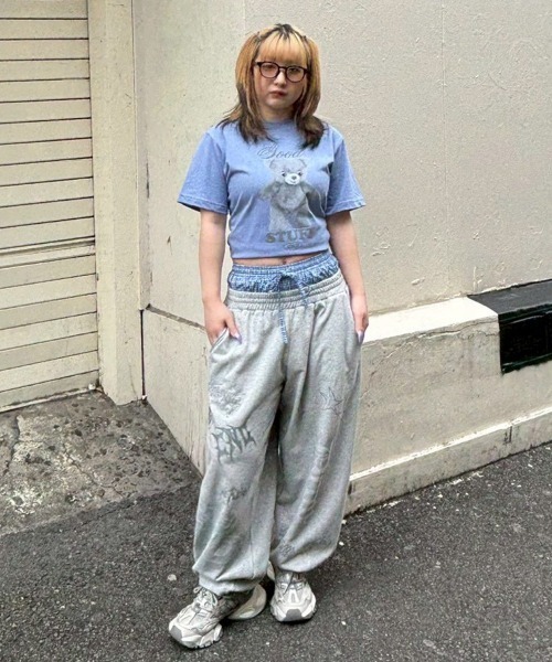 Candy Stripper（キャンディストリッパー）の「GRAFFITI LAYERED SWEAT パンツ（スウェットパンツ・レディース・ヘザーグレー/ブラック/グレー・FREE）」の16枚目の写真