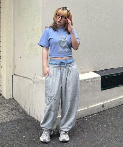 Candy Stripper（キャンディストリッパー）の「GRAFFITI LAYERED SWEAT パンツ（スウェットパンツ・レディース・ヘザーグレー/ブラック/グレー・FREE）」の17枚目の写真