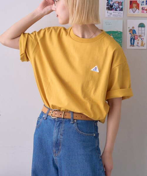 GEVACO（ゲバコ）の「【GEVACO/ゲバコ】【CIAOPANICTYPY限定商品】汗染み防止抗菌防臭ワンポイントワッペンTEE（Tシャツ/カットソー・レディース・グリーン/ブラウン/オフホワイト/ブラック/チャコールグレー/グレー/マスタード・LARGE/MEDIUM/X-LARGE）」の7枚目の写真