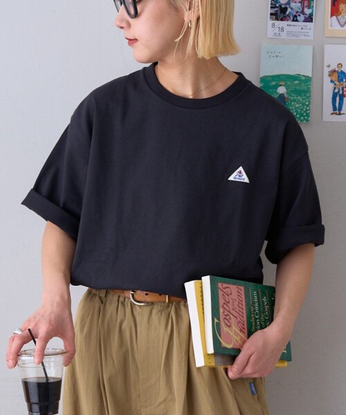 GEVACO（ゲバコ）の「【GEVACO/ゲバコ】【CIAOPANICTYPY限定商品】汗染み防止抗菌防臭ワンポイントワッペンTEE（Tシャツ/カットソー・レディース・グリーン/ブラウン/オフホワイト/ブラック/チャコールグレー/グレー/マスタード・LARGE/MEDIUM/X-LARGE）」の8枚目の写真