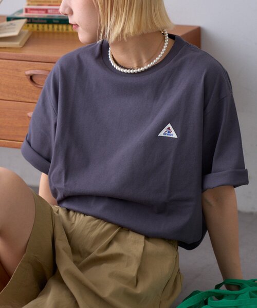 GEVACO（ゲバコ）の「【GEVACO/ゲバコ】【CIAOPANICTYPY限定商品】汗染み防止抗菌防臭ワンポイントワッペンTEE（Tシャツ/カットソー・レディース・グリーン/ブラウン/オフホワイト/ブラック/チャコールグレー/グレー/マスタード・LARGE/MEDIUM/X-LARGE）」の22枚目の写真