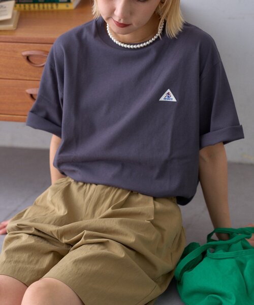 GEVACO（ゲバコ）の「【GEVACO/ゲバコ】【CIAOPANICTYPY限定商品】汗染み防止抗菌防臭ワンポイントワッペンTEE（Tシャツ/カットソー・レディース・グリーン/ブラウン/オフホワイト/ブラック/チャコールグレー/グレー/マスタード・LARGE/MEDIUM/X-LARGE）」の21枚目の写真