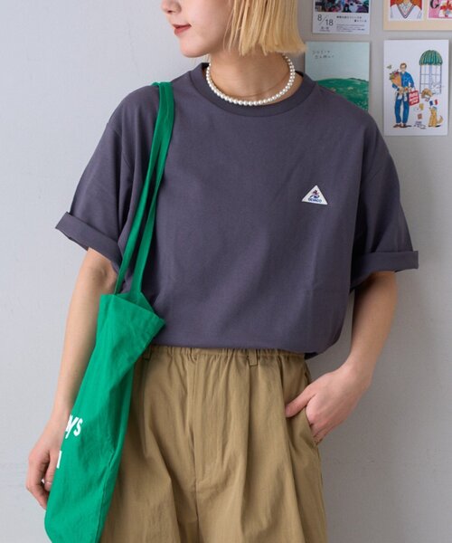 GEVACO（ゲバコ）の「【GEVACO/ゲバコ】【CIAOPANICTYPY限定商品】汗染み防止抗菌防臭ワンポイントワッペンTEE（Tシャツ/カットソー・レディース・グリーン/ブラウン/オフホワイト/ブラック/チャコールグレー/グレー/マスタード・LARGE/MEDIUM/X-LARGE）」の20枚目の写真