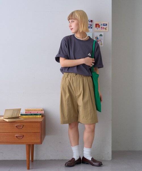 GEVACO（ゲバコ）の「【GEVACO/ゲバコ】【CIAOPANICTYPY限定商品】汗染み防止抗菌防臭ワンポイントワッペンTEE（Tシャツ/カットソー・レディース・グリーン/ブラウン/オフホワイト/ブラック/チャコールグレー/グレー/マスタード・LARGE/MEDIUM/X-LARGE）」の17枚目の写真