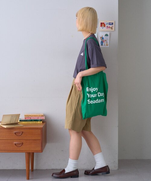 GEVACO（ゲバコ）の「【GEVACO/ゲバコ】【CIAOPANICTYPY限定商品】汗染み防止抗菌防臭ワンポイントワッペンTEE（Tシャツ/カットソー・レディース・グリーン/ブラウン/オフホワイト/ブラック/チャコールグレー/グレー/マスタード・LARGE/MEDIUM/X-LARGE）」の16枚目の写真