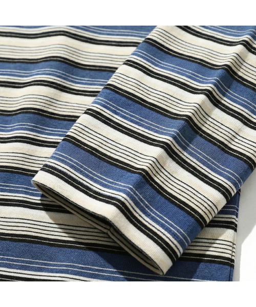 EXTRAORDINARY（エクストラオーディナリー）の「GOTHIC LOGO STRIPE LS TEE BLUE（Tシャツ/カットソー・メンズ・その他・LARGE/X-LARGE/MEDIUM）」の6枚目の写真