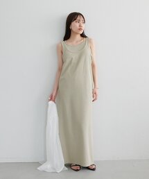 カップ付キャミセットUネックノースリワンピース