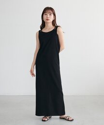カップ付キャミセットUネックノースリワンピース