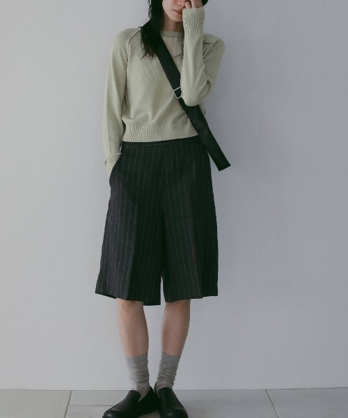 anuke(アンヌーク)の「Linen Half Pants 62610705(その他パンツ・メンズ・ブラウン/ネイビー・36/38)」の3枚目の写真