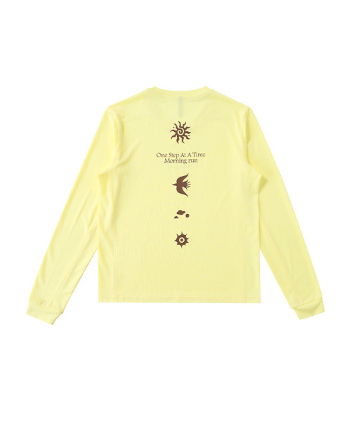 BUTTON SEOUL（ボタンソウル）の「[ウィメンズ] エアライトバックグラフィックモーニングランロングスリーブ (7 COLOR)（Tシャツ/カットソー・レディース・オリーブ/ブラック/ピンク/ブラウン/オレンジ/パープル/レモンイエロー・SMALL/MEDIUM/LARGE）」の13枚目の写真