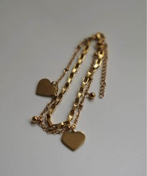 Ms.yuu by Nothing And Others（ミスユーバイナッシングアンドアザーズ）の「Ms.yuu by Nothing And Others/ハートチャーム2連ブレスレット（ブレスレット）」