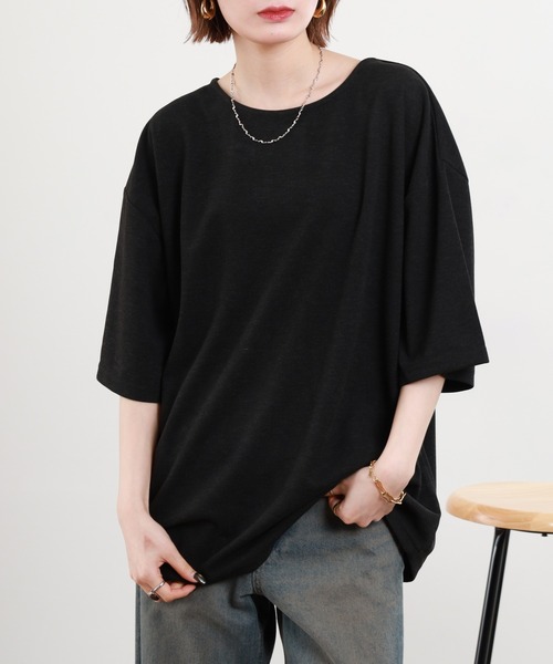 FUNALIVE(ファンアライブ)の「ボートネック半袖クルーネックT(Tシャツ/カットソー・メンズ・グレー/ブラック・M/L)」の14枚目の写真
