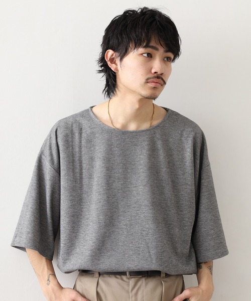 FUNALIVE(ファンアライブ)の「ボートネック半袖クルーネックT(Tシャツ/カットソー・メンズ・グレー/ブラック・M/L)」の10枚目の写真