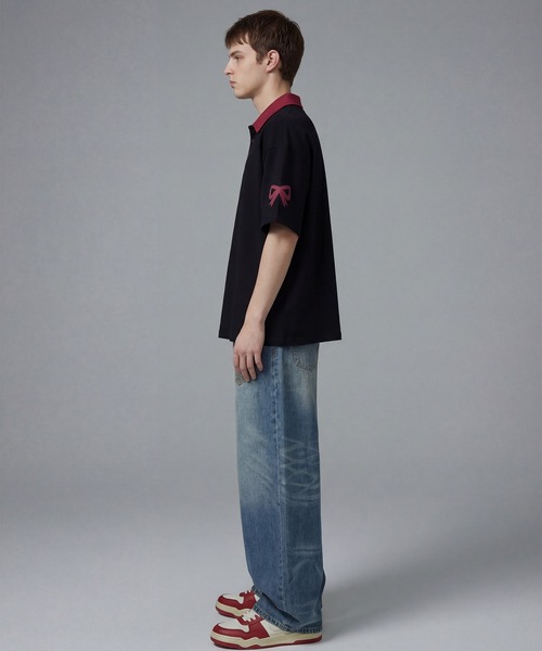 HOOK(フック)の「ふわふわネコ刺繍 半袖ポロシャツ (SS)(Tシャツ/カットソー・メンズ・イエロー/ブラック・FREE)」の20枚目の写真