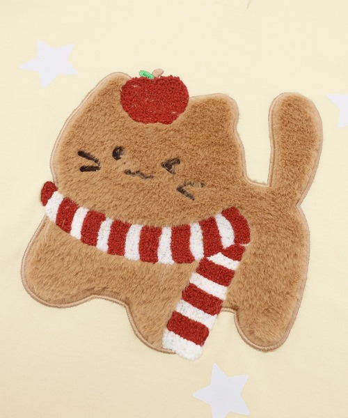 HOOK(フック)の「ふわふわネコ刺繍 半袖ポロシャツ (SS)(Tシャツ/カットソー・メンズ・イエロー/ブラック・FREE)」の9枚目の写真
