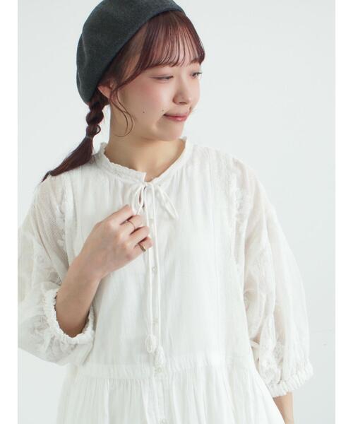 TSUHARU by Samansa Mos2（ツハルバイサマンサモスモス）の「【WEB限定 Sサイズ】オーバーレースパッチワークワンピース（ワンピース・レディース・ホワイト・M）」の18枚目の写真