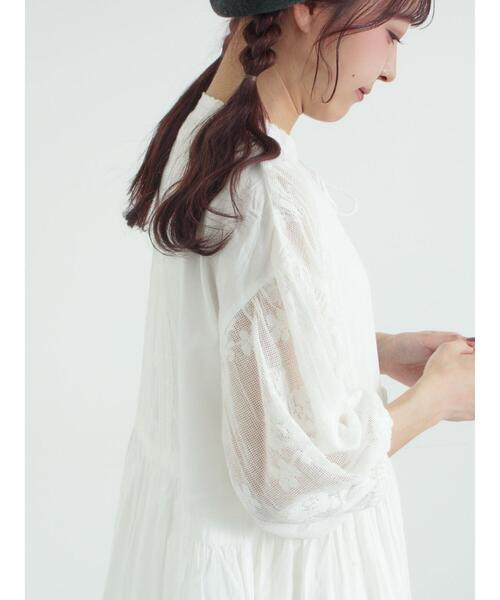 TSUHARU by Samansa Mos2（ツハルバイサマンサモスモス）の「【WEB限定 Sサイズ】オーバーレースパッチワークワンピース（ワンピース・レディース・ホワイト・M）」の19枚目の写真