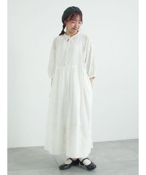 TSUHARU by Samansa Mos2（ツハルバイサマンサモスモス）の「【WEB限定 Sサイズ】オーバーレースパッチワークワンピース（ワンピース・レディース・ホワイト・M）」の22枚目の写真