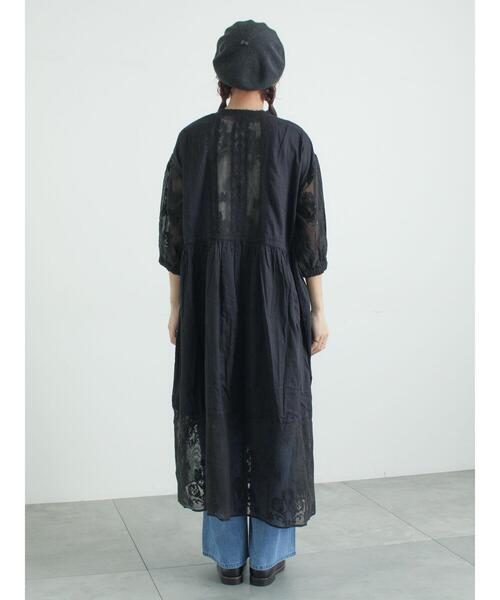 TSUHARU by Samansa Mos2（ツハルバイサマンサモスモス）の「【WEB限定 Sサイズ】オーバーレースパッチワークワンピース（ワンピース・レディース・ホワイト・M）」の3枚目の写真