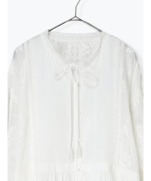 TSUHARU by Samansa Mos2（ツハルバイサマンサモスモス）の「【WEB限定 Sサイズ】オーバーレースパッチワークワンピース（ワンピース・レディース・ホワイト・M）」の14枚目の写真