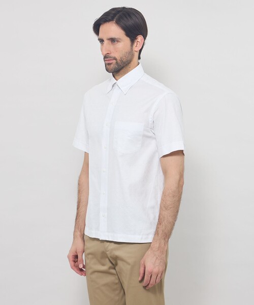 MACKINTOSH LONDON(マッキントッシュ ロンドン)の「【WEB・一部店舗限定】アンドリュージャカード半袖釦ダウンシャツ(シャツ/ブラウス・メンズ・ホワイト/ブルー/ピンク系その他2・XL/L/M)」の8枚目の写真