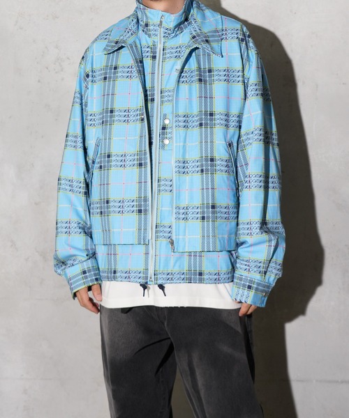 PHINGERIN(フィンガリン)の「PHINGERIN / フィンガリン DOUBLE ZIP RIPSTOP JACKET ORIGINAL PLAID (PD-252-JK-092)(その他アウター・メンズ・サックスブルー・MEDIUM/LARGE)」の3枚目の写真