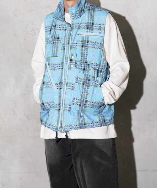 PHINGERIN(フィンガリン)の「PHINGERIN / フィンガリン DOUBLE ZIP RIPSTOP JACKET ORIGINAL PLAID (PD-252-JK-092)(その他アウター・メンズ・サックスブルー・MEDIUM/LARGE)」の5枚目の写真