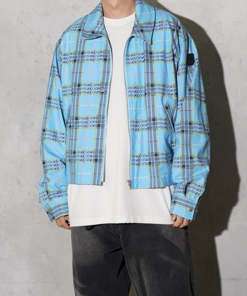 PHINGERIN(フィンガリン)の「PHINGERIN / フィンガリン DOUBLE ZIP RIPSTOP JACKET ORIGINAL PLAID (PD-252-JK-092)(その他アウター・メンズ・サックスブルー・MEDIUM/LARGE)」の6枚目の写真