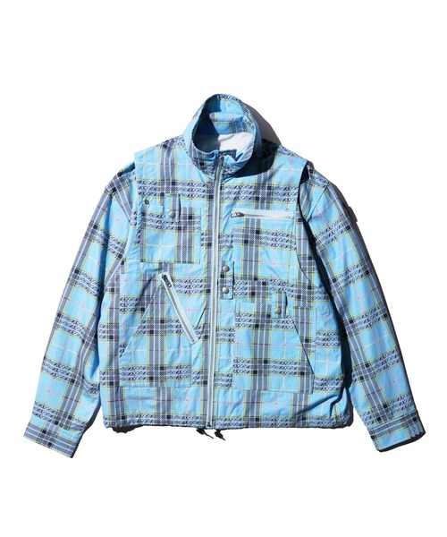 PHINGERIN(フィンガリン)の「PHINGERIN / フィンガリン DOUBLE ZIP RIPSTOP JACKET ORIGINAL PLAID (PD-252-JK-092)(その他アウター・メンズ・サックスブルー・MEDIUM/LARGE)」の12枚目の写真